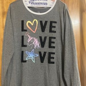 Justice Long Sleeve Love Shirt